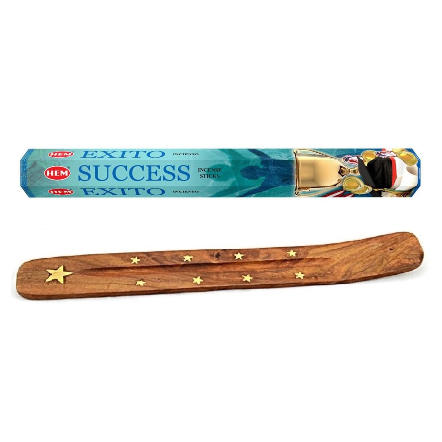 Set betisoare parfumate HEM Success si suport lemn