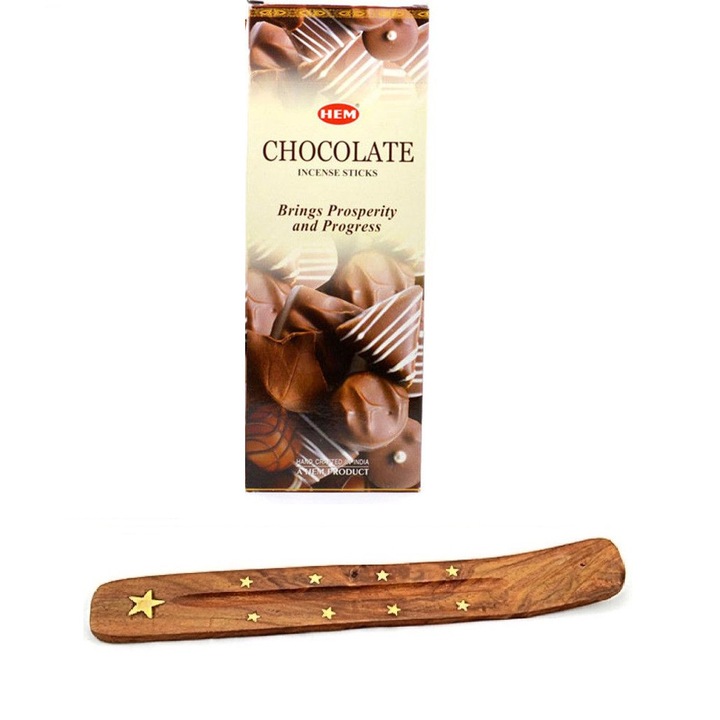 Illatos pálcika készlet Hem Chocolate 1 készlet x 6 doboz x 20 rúd és fa tartó