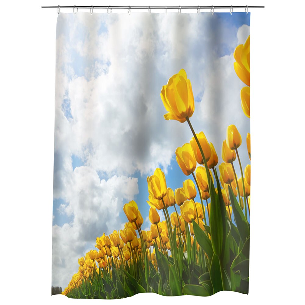 Perdea Dus, Cada, pentru Baie, Heartwork, Armata de lalele, Model Multicolor, Decoratiuni Baie, 150 x 200 cm