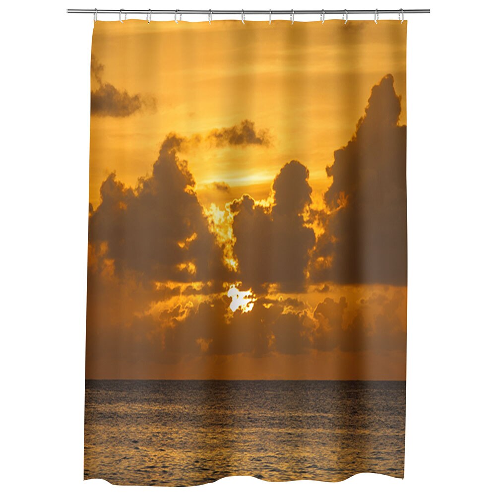 Perdea Dus, Cada, pentru Baie, Heartwork, La apus, Model Multicolor, Decoratiuni Baie, 150 x 200 cm