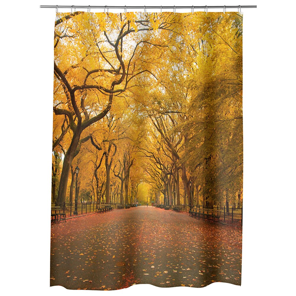 Perdea Dus, Cada, pentru Baie, Heartwork, Sosea infrunzita, Model Multicolor, Decoratiuni Baie, 150 x 200 cm