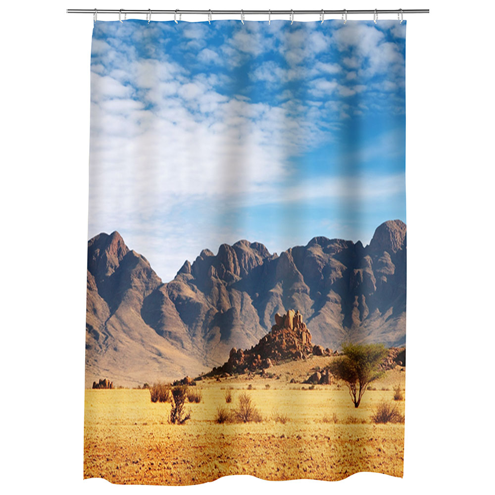 Perdea Dus, Cada, pentru Baie, Heartwork, In desert, Model Multicolor, Decoratiuni Baie, 150 x 200 cm