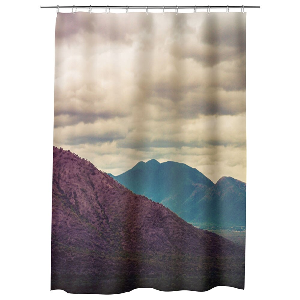 Perdea Dus, Cada, pentru Baie, Heartwork, Violet, Model Multicolor, Decoratiuni Baie, 150 x 200 cm