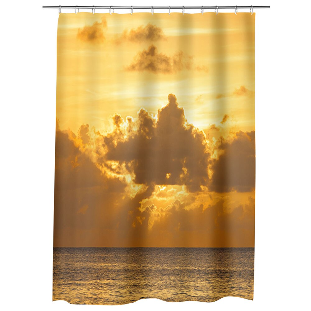 Perdea Dus, Cada, pentru Baie, Heartwork, Soare dupa nori, Model Multicolor, Decoratiuni Baie, 150 x 200 cm