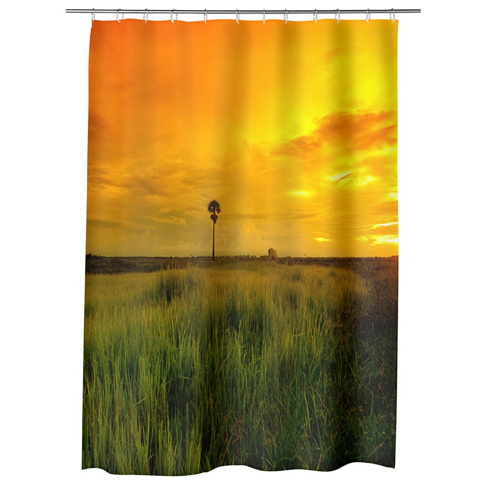 Perdea Dus, Cada, pentru Baie, Heartwork, Apus superb, Model Multicolor, Decoratiuni Baie, 150 x 200 cm