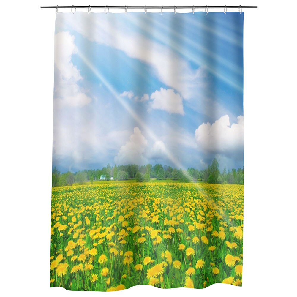 Perdea Dus, Cada, pentru Baie, Heartwork, Rase pe campie, Model Multicolor, Decoratiuni Baie, 150 x 200 cm