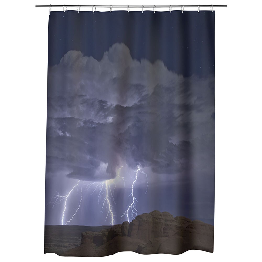 Perdea Dus, Cada, pentru Baie, Heartwork, Fulgere, Model Multicolor, Decoratiuni Baie, 150 x 200 cm