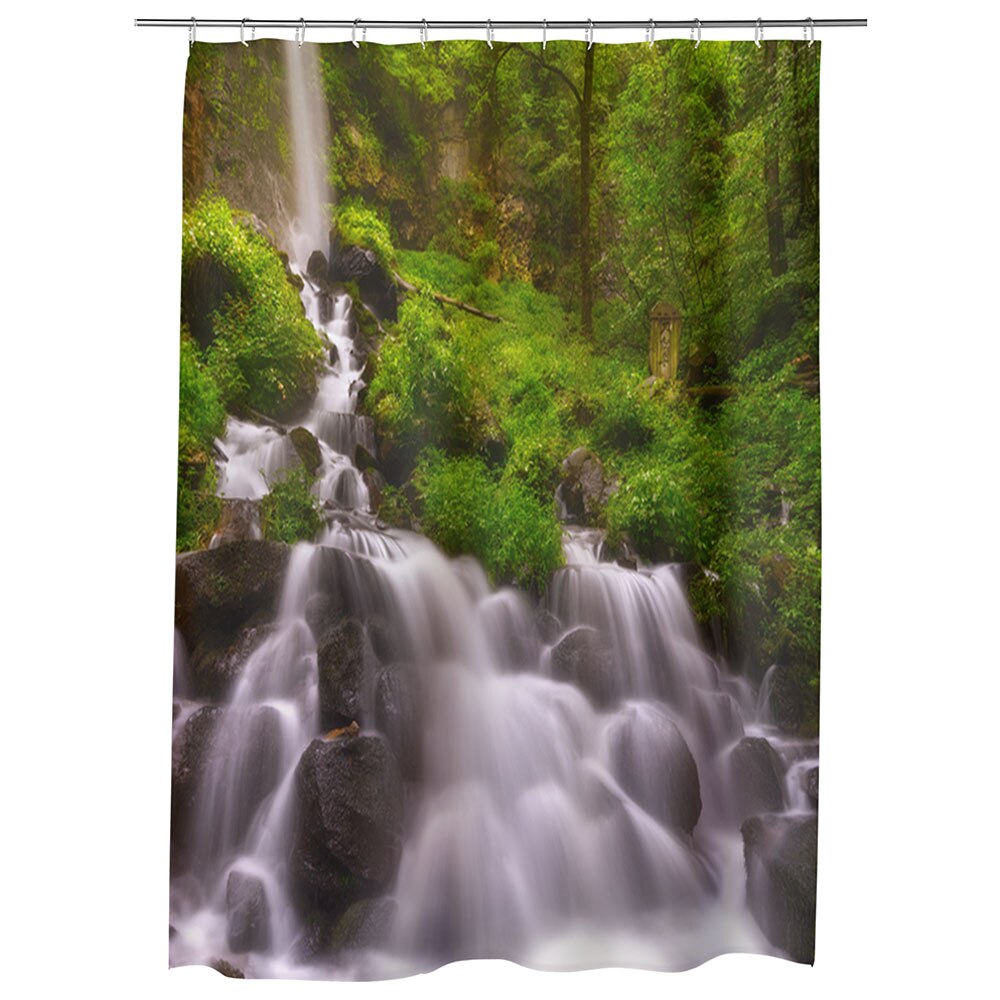 Perdea Dus, Cada, pentru Baie, Heartwork, Firicele de apa, Model Multicolor, Decoratiuni Baie, 150 x 200 cm