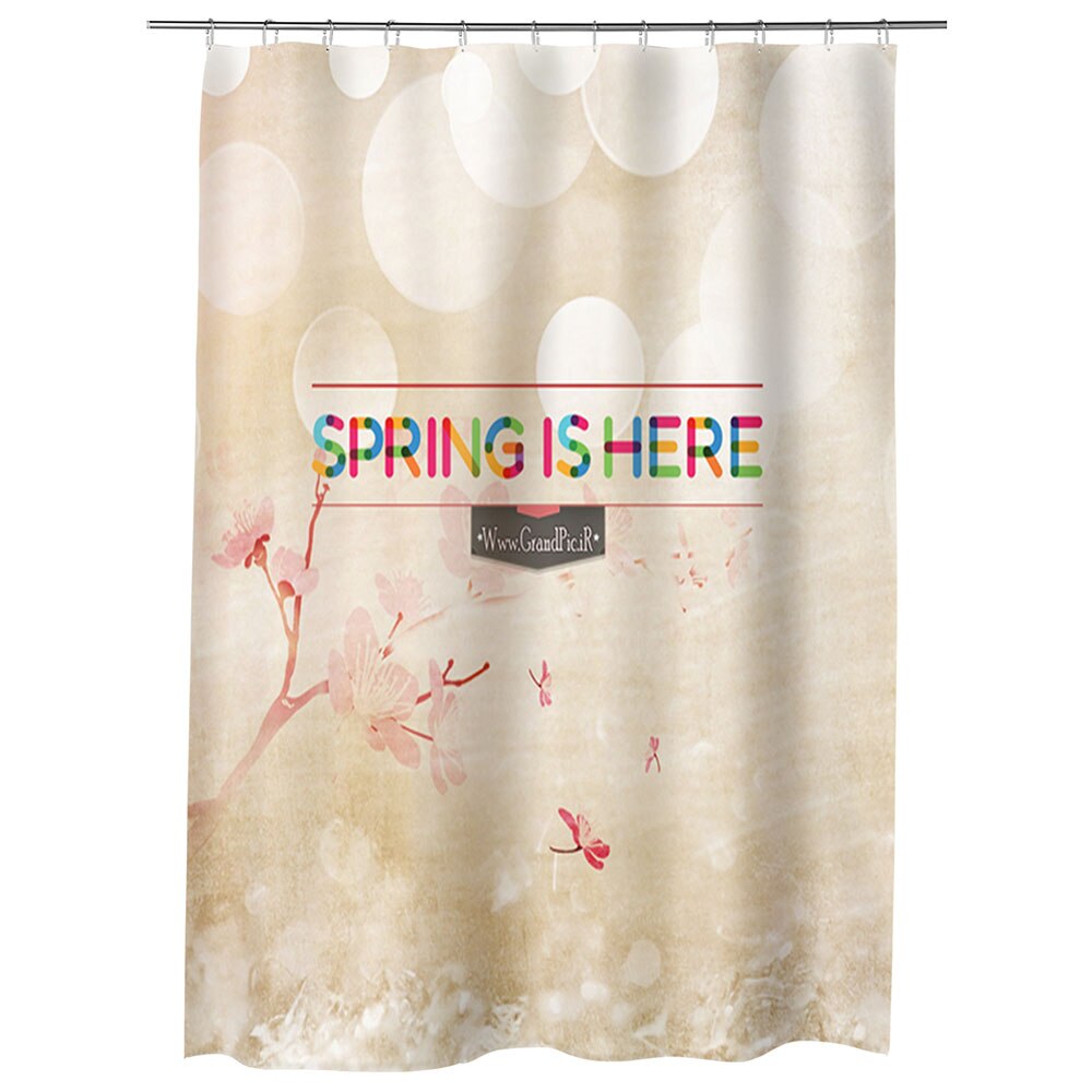 Perdea Dus, Cada, pentru Baie, Heartwork, A venit primavara, Model Multicolor, Decoratiuni Baie, 150 x 200 cm