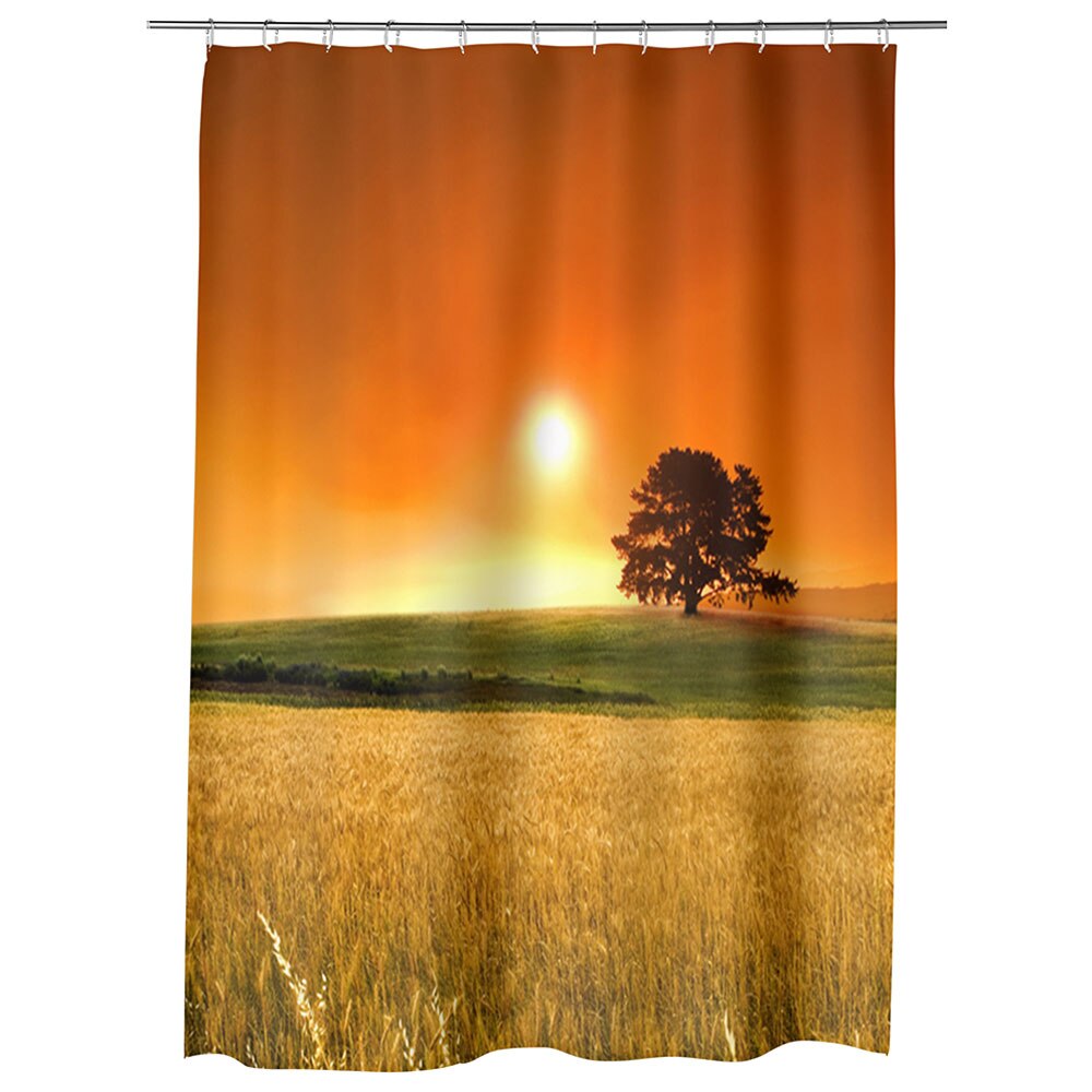Perdea Dus, Cada, pentru Baie, Heartwork, In lanul de secara, Model Multicolor, Decoratiuni Baie, 150 x 200 cm