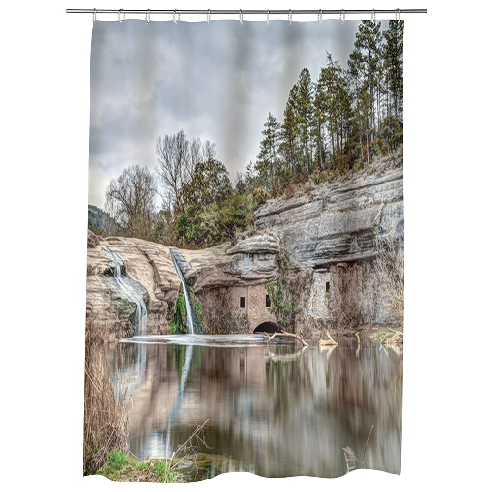 Perdea Dus, Cada, pentru Baie, Heartwork, Cascada in lac, Model Multicolor, Decoratiuni Baie, 150 x 200 cm
