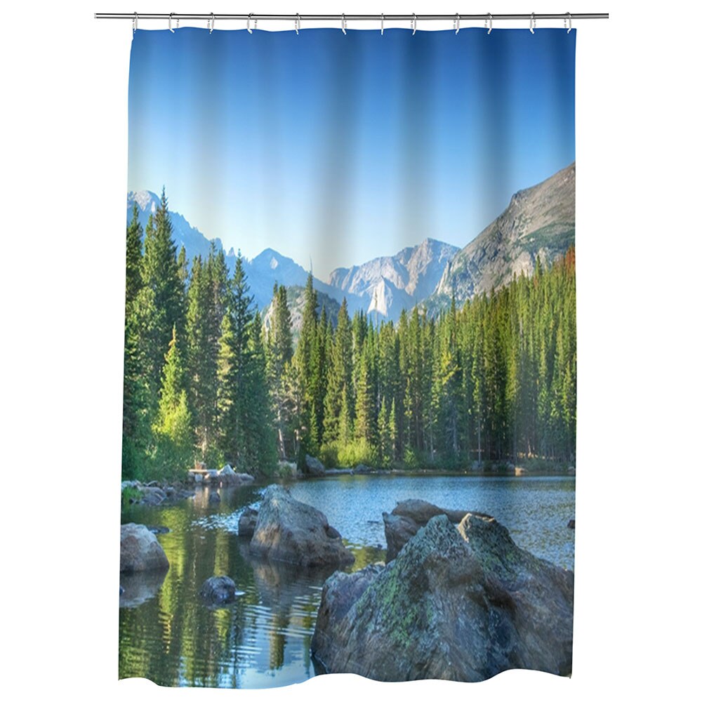 Perdea Dus, Cada, pentru Baie, Heartwork, Norvegia, Model Multicolor, Decoratiuni Baie, 150 x 200 cm
