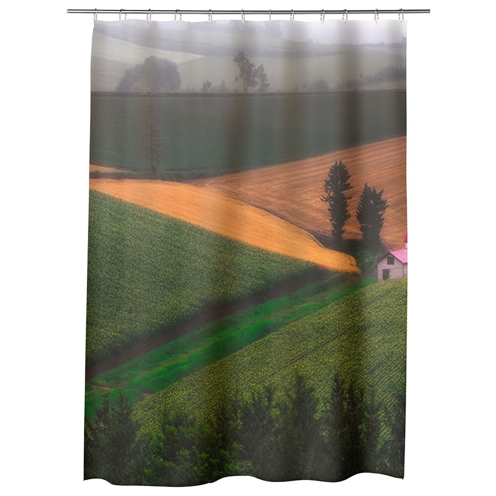 Perdea Dus, Cada, pentru Baie, Heartwork, Casa pe campie, Model Multicolor, Decoratiuni Baie, 150 x 200 cm