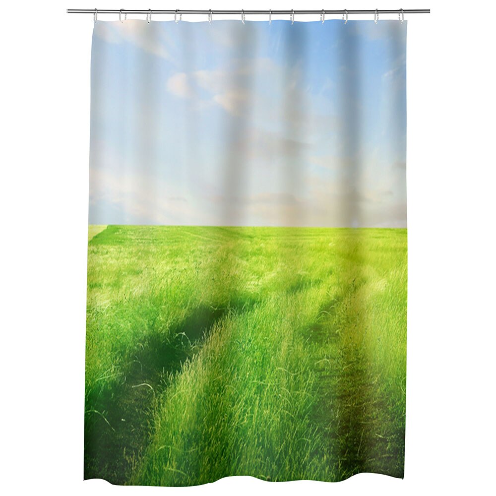 Perdea Dus, Cada, pentru Baie, Heartwork, Carare verde, Model Multicolor, Decoratiuni Baie, 150 x 200 cm