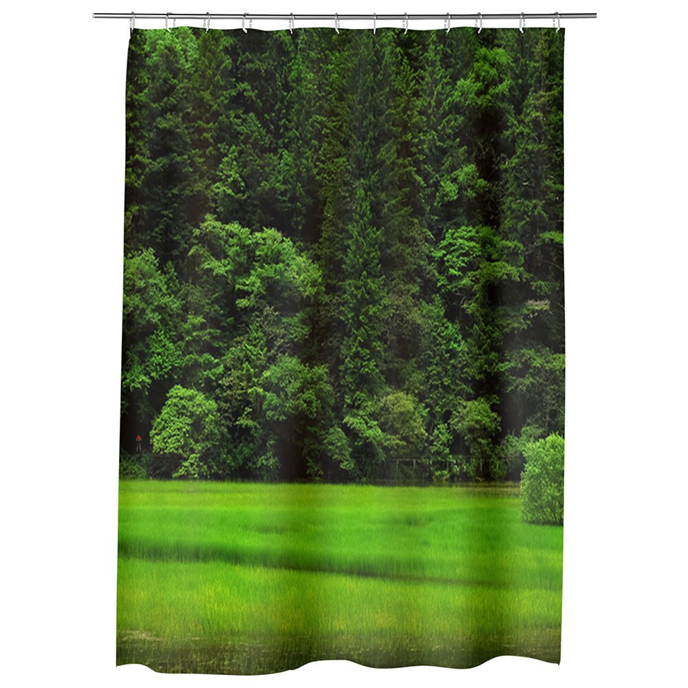 Perdea Dus, Cada, pentru Baie, Heartwork, Copacel pe campie, Model Multicolor, Decoratiuni Baie, 150 x 200 cm