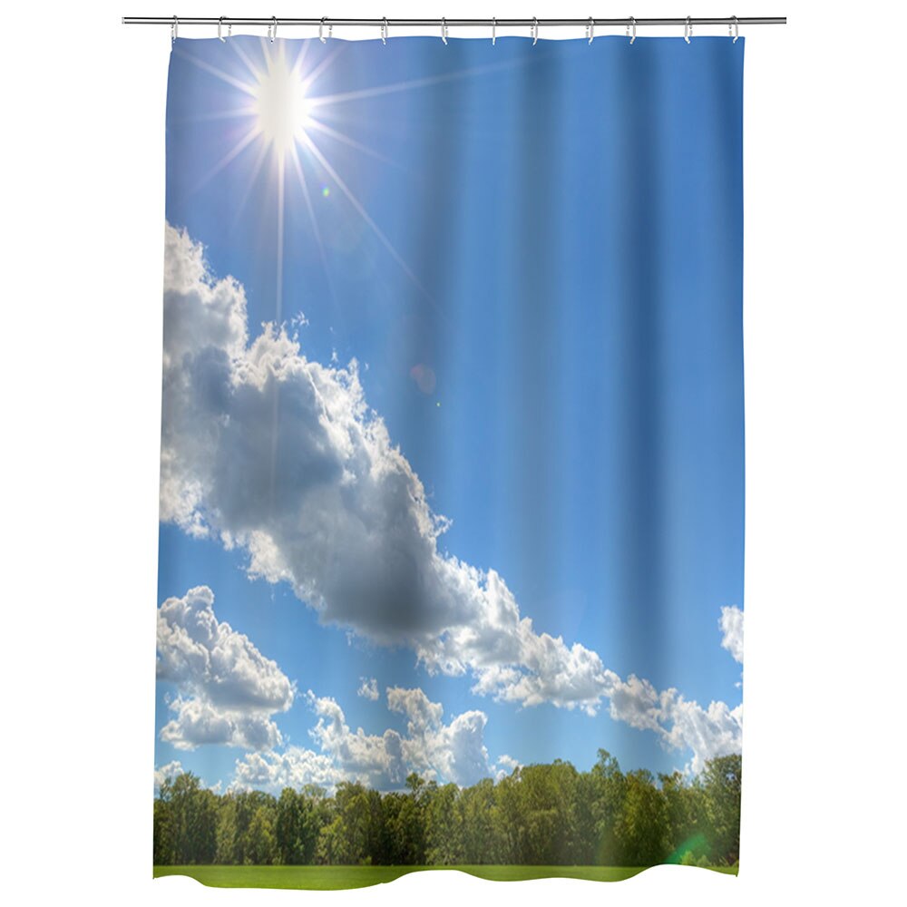 Perdea Dus, Cada, pentru Baie, Heartwork, In amiaza mare, Model Multicolor, Decoratiuni Baie, 150 x 200 cm
