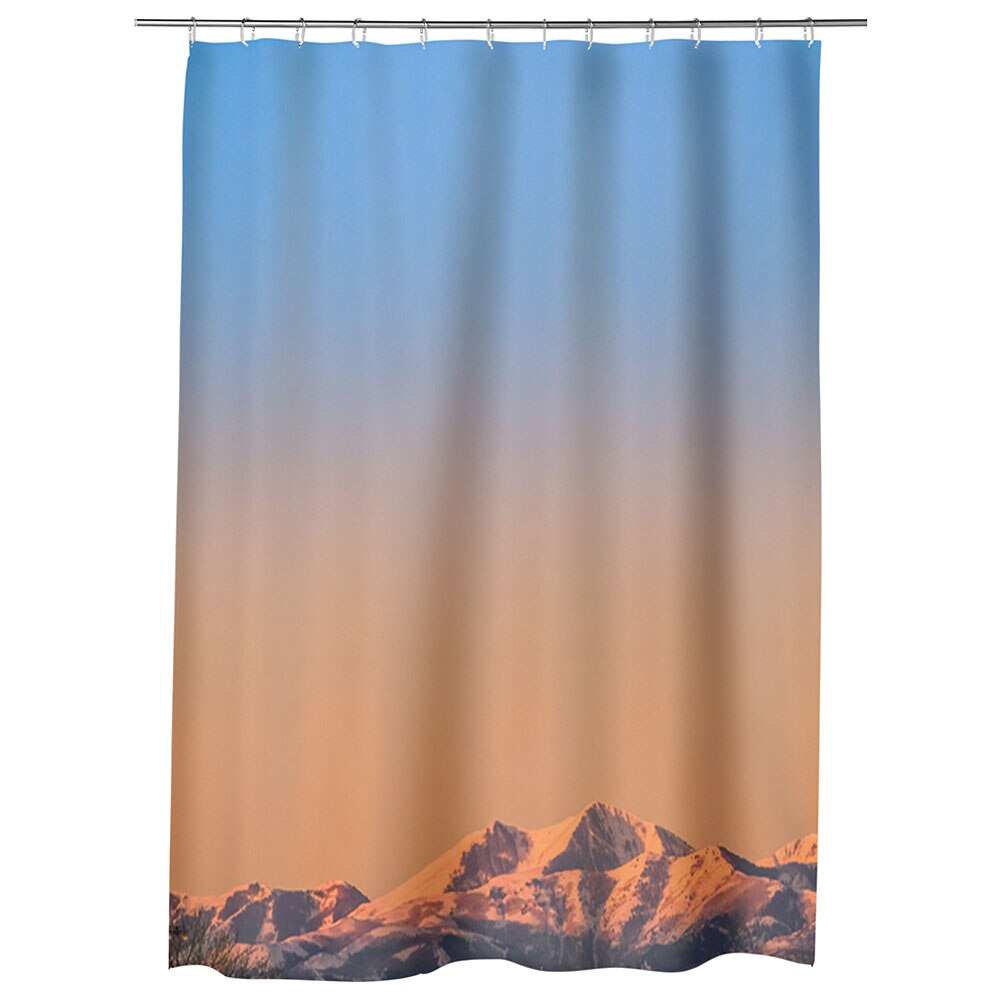 Perdea Dus, Cada, pentru Baie, Heartwork, Linia muntilor, Model Multicolor, Decoratiuni Baie, 150 x 200 cm
