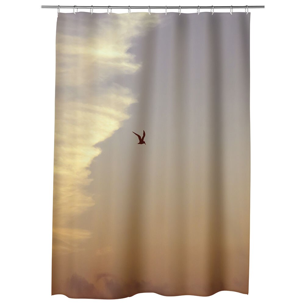 Perdea Dus, Cada, pentru Baie, Heartwork, Pasare in zbor, Model Multicolor, Decoratiuni Baie, 150 x 200 cm