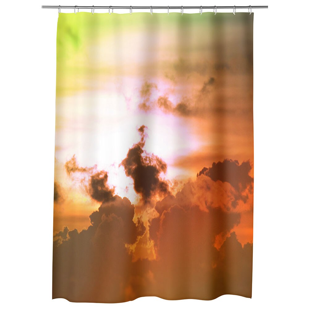 Perdea Dus, Cada, pentru Baie, Heartwork, Culori fantastice pe cer, Model Multicolor, Decoratiuni Baie, 150 x 200 cm
