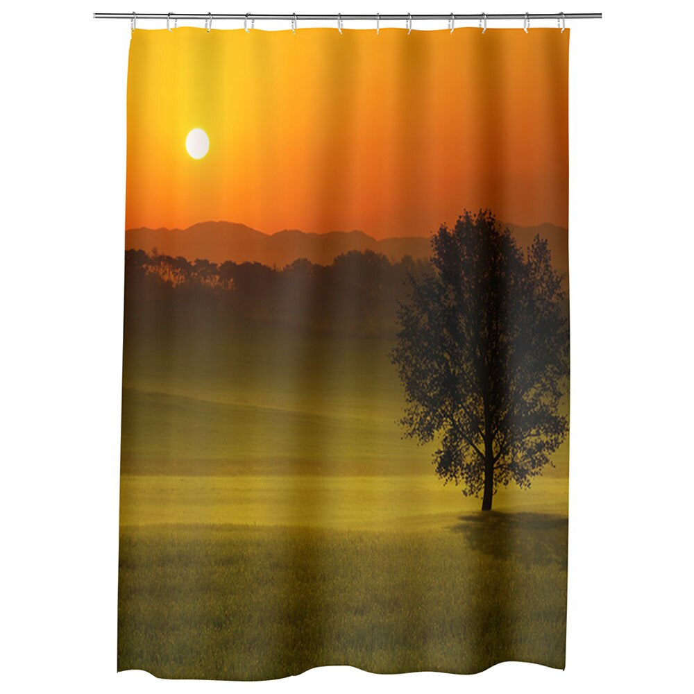 Perdea Dus, Cada, pentru Baie, Heartwork, Privind apusul, Model Multicolor, Decoratiuni Baie, 150 x 200 cm