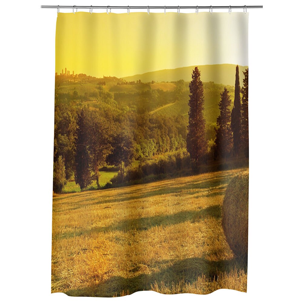 Perdea Dus, Cada, pentru Baie, Heartwork, Baloti de fan, Model Multicolor, Decoratiuni Baie, 150 x 200 cm