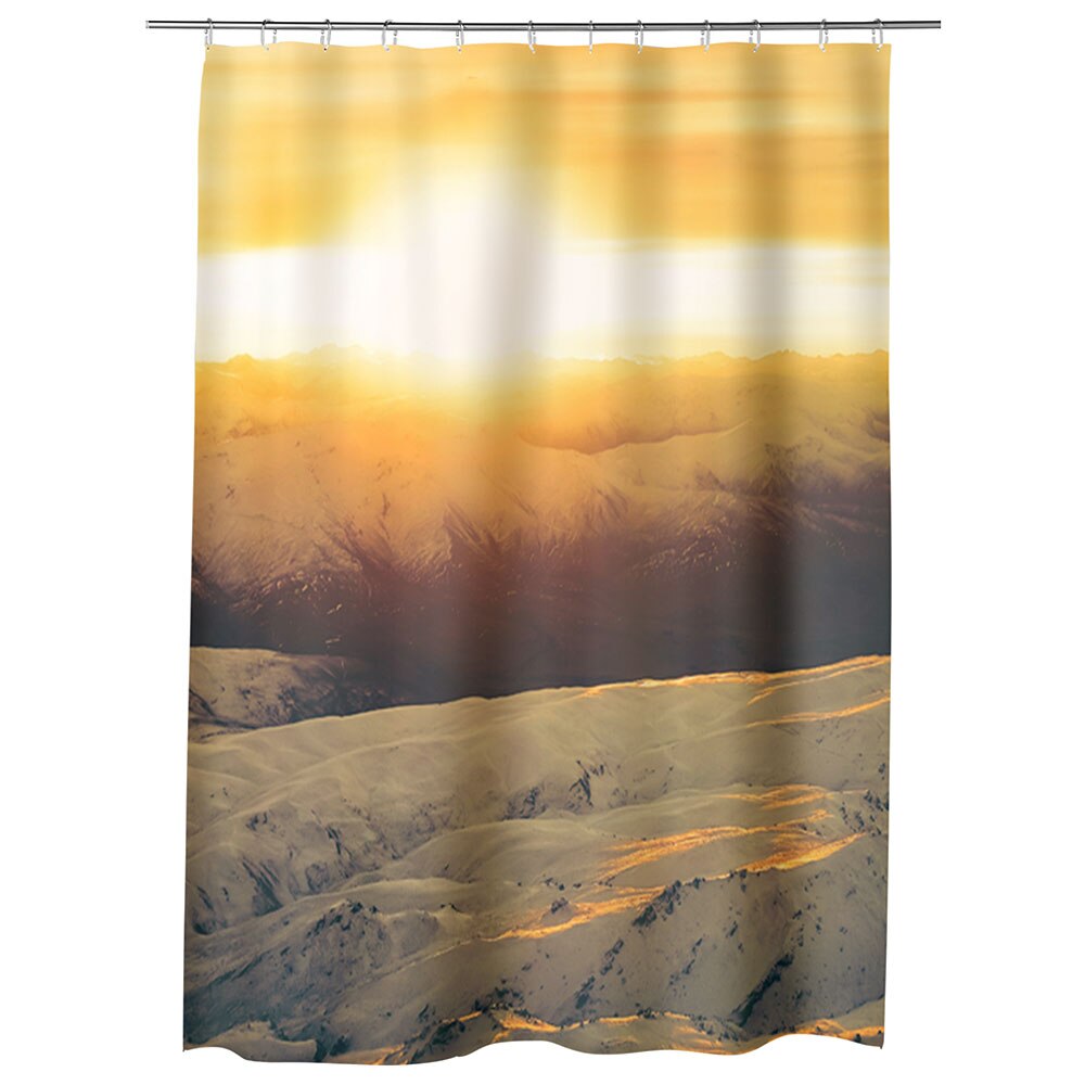 Perdea Dus, Cada, pentru Baie, Heartwork, Zapada si apus, Model Multicolor, Decoratiuni Baie, 150 x 200 cm