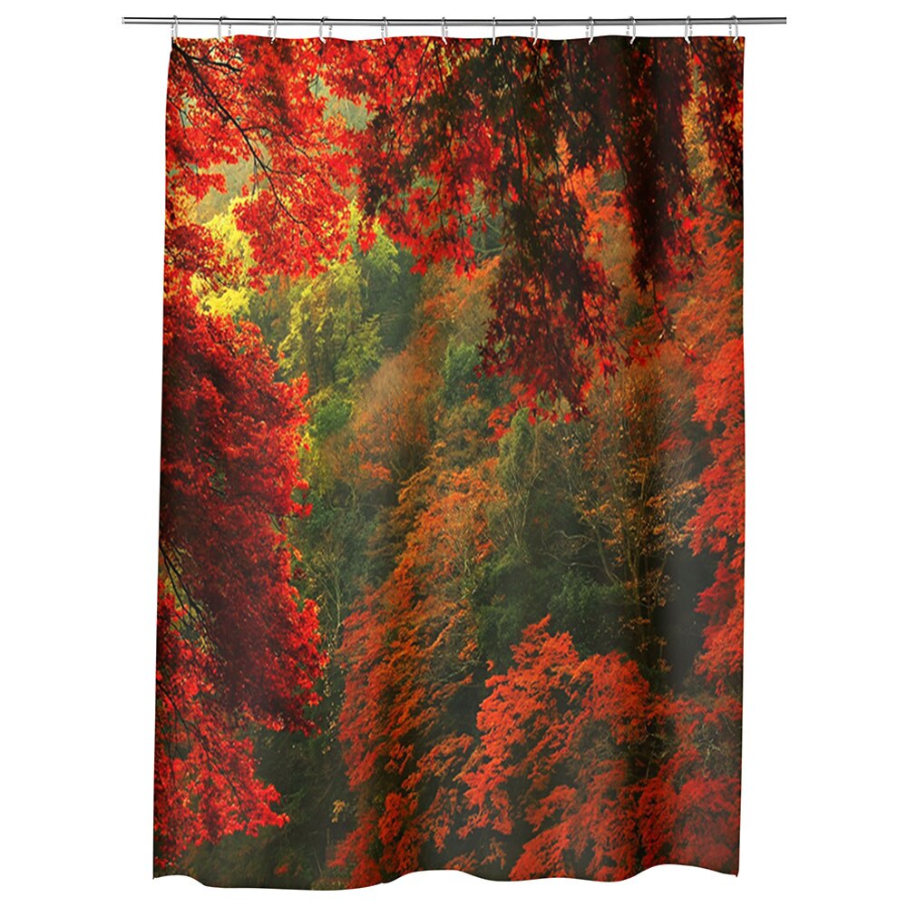 Perdea Dus, Cada, pentru Baie, Heartwork, Rosu, Model Multicolor, Decoratiuni Baie, 150 x 200 cm