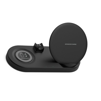 Statie incarcare/incarcator Wireless 5in1, USB QC2.0, pentru iPhone/Airpods/Apple Whatch/IPAD, Negru Statie incarcare/incarcator Wireless 5in1, USB QC2.0, pentru iPhone/Airpods/Apple Whatch/IPAD, Negru