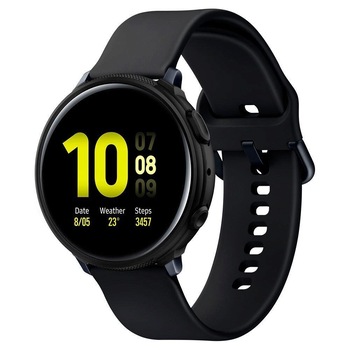 Husa Spigen Liquid Air pentru Samsung Galaxy Watch Active 2 (44mm), Design minimalist, Negru Husa Spigen Liquid Air pentru Samsung Galaxy Watch Active 2 (44mm), Design minimalist, Negru