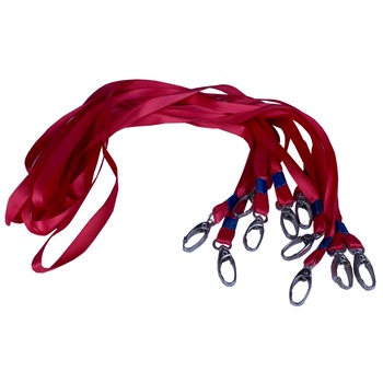 Snur pentru ecuson EVOffice, 85 cm, 10 buc, Rosu Snur pentru ecuson EVOffice, 85 cm, 10 buc, Rosu