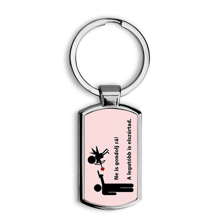 Ámor mintás fém kulcstartó