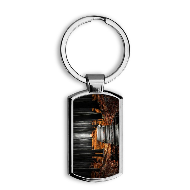 Parfüm mintás fém kulcstartó