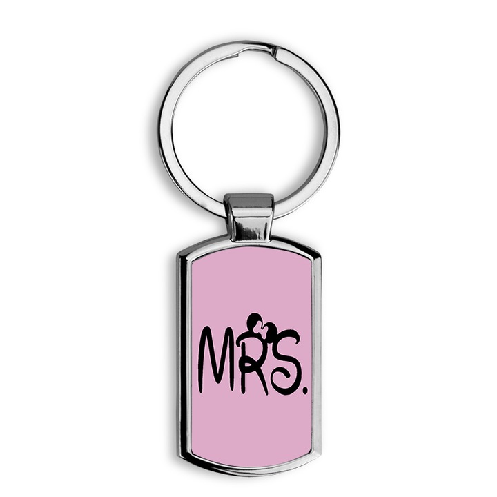 Misis mintás fém kulcstartó