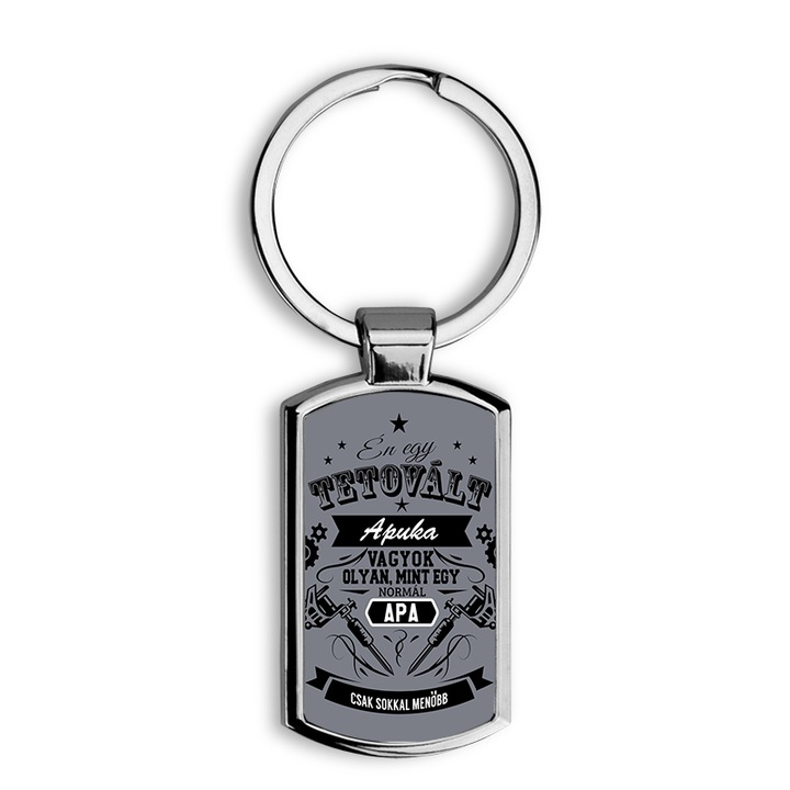 The bossj mintás fém kulcstartó