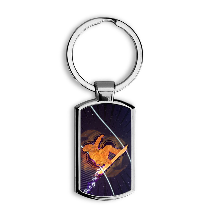 Snowboard mintás fém kulcstartó