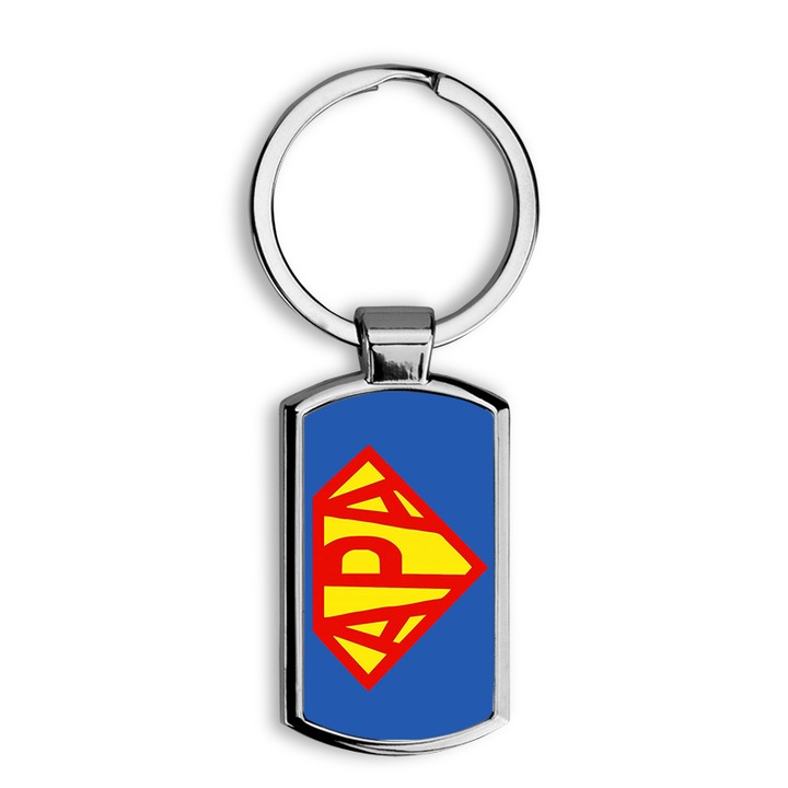 Szuperhősöm mintás fém kulcstartó 2