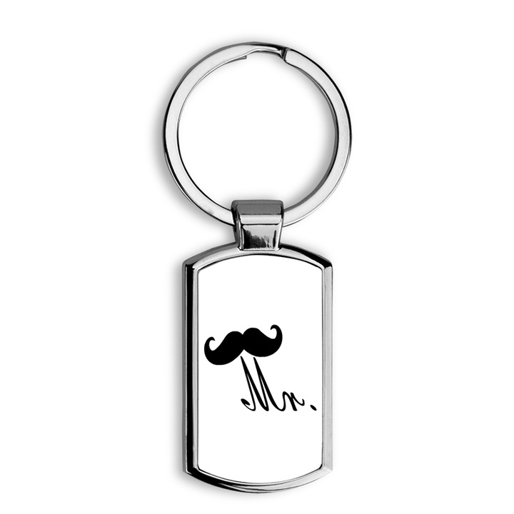 Mrs mintás fém kulcstartó