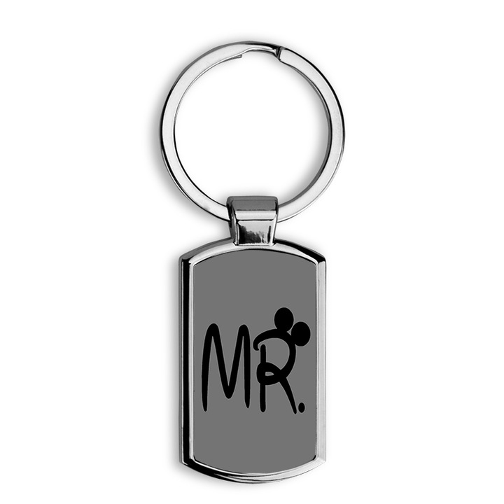 Mister mintás fém kulcstartó
