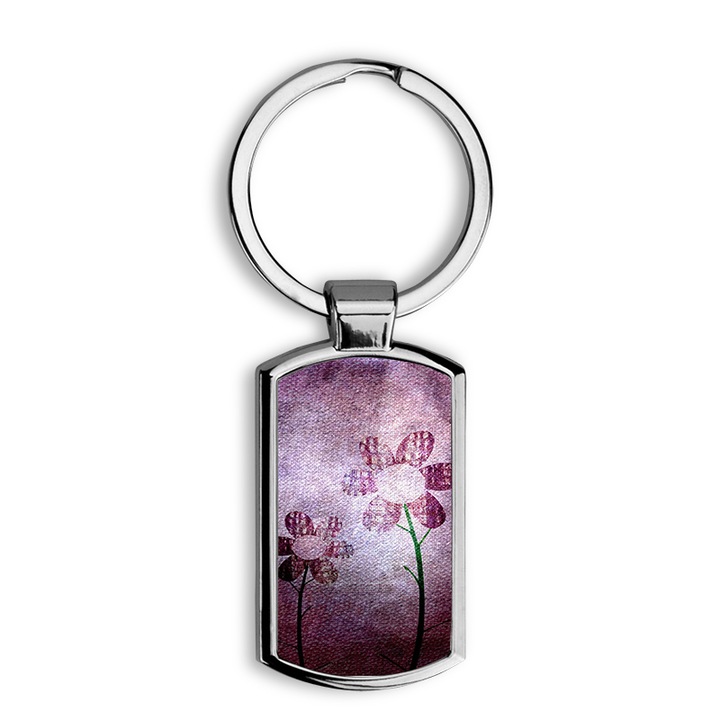 Vintage mintás fém kulcstartó