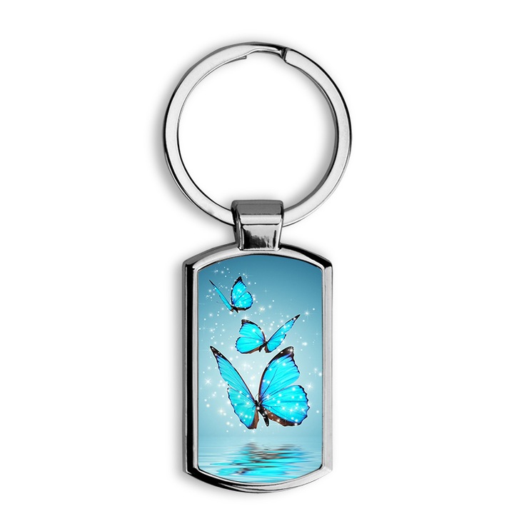 Párizs mintás fém kulcstartó 1