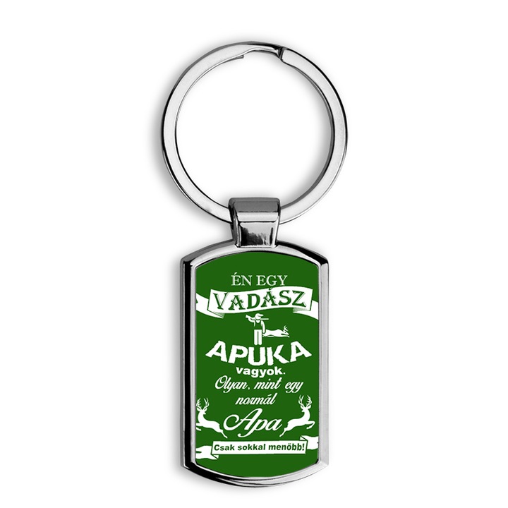 Vectrás apuka mintás fém kulcstartó