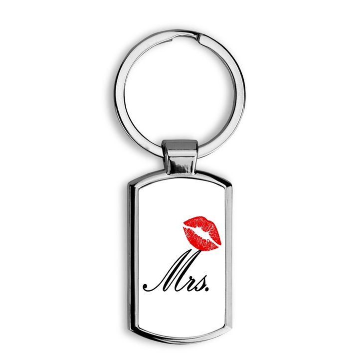 Mr mintás fém kulcstartó