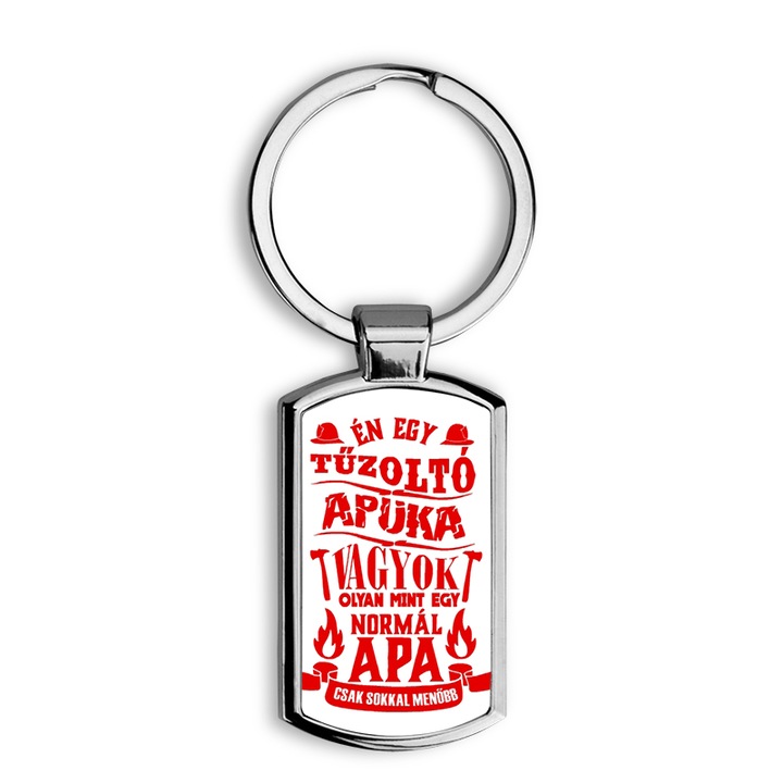 Vadász apuka mintás fém kulcstartó