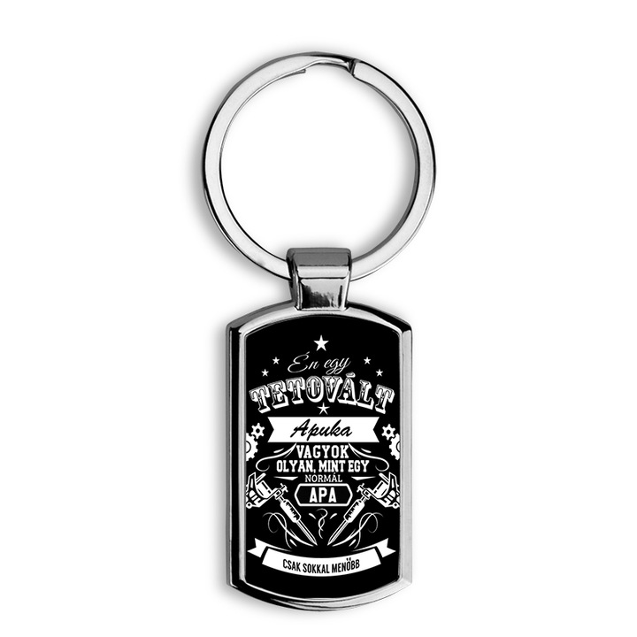 Tetőfedő apuka mintás fém kulcstartó 1