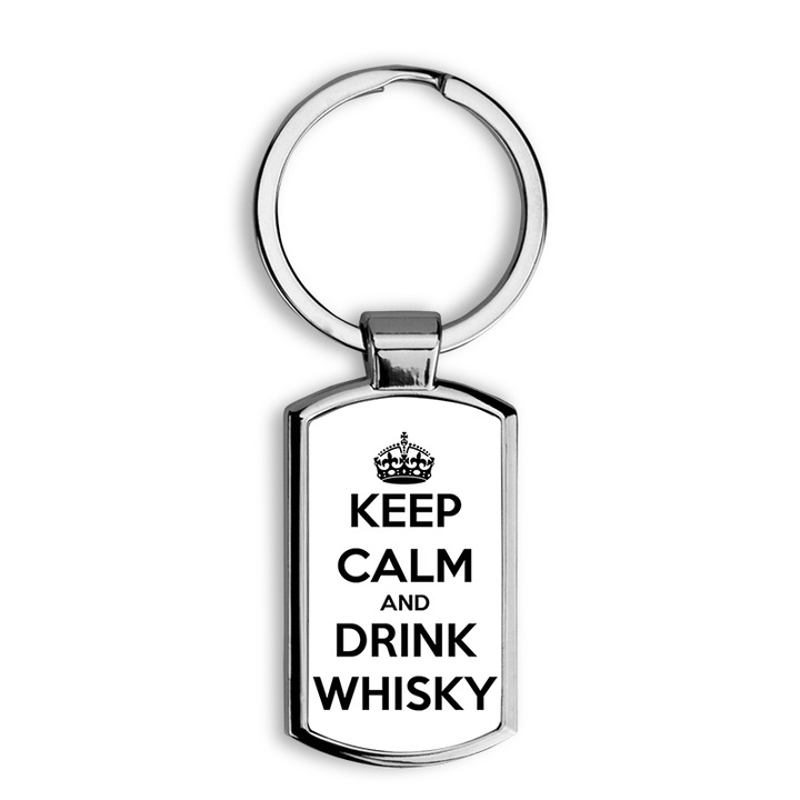 Keep Calm mintás fém kulcstartó