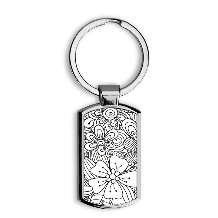 Ősz mintás fém kulcstartó