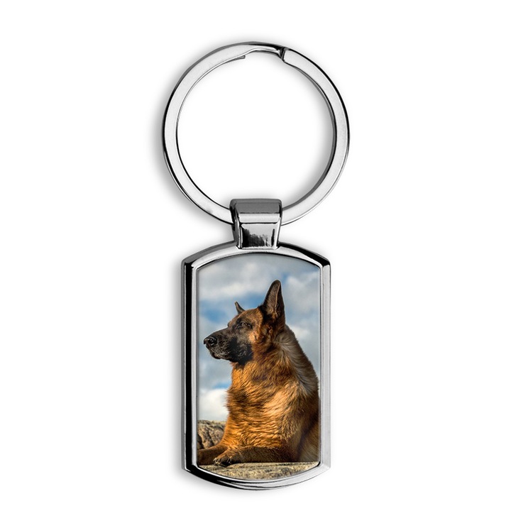 Kutya mintás fém kulcstartó 2