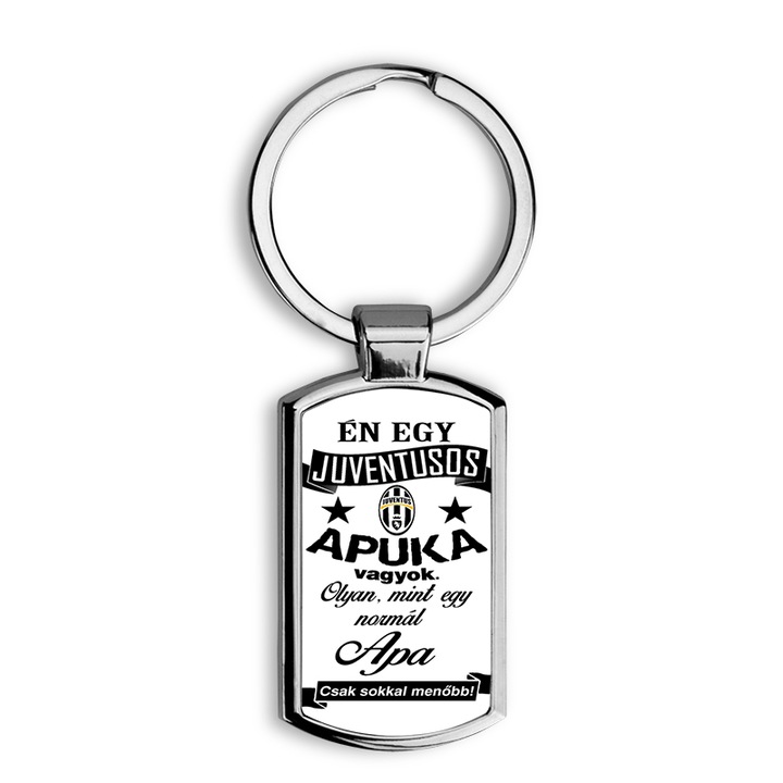 Breloc metalic cu model tata Juventus