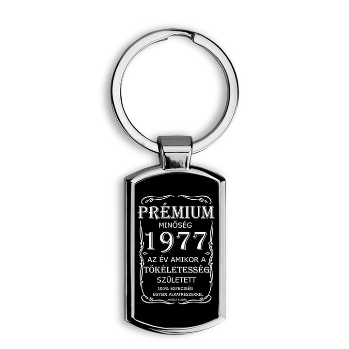 Párizs mintás fém kulcstartó 2