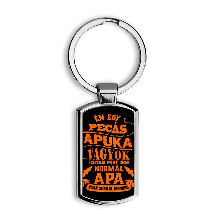 Pecás apuka mintás fém kulcstartó 5